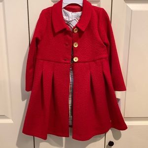 NWT Bonnie Jean holiday dress w/ jacket set size 4t